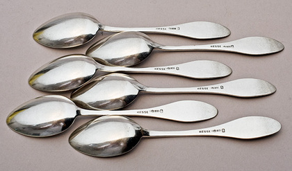 Art Nouveau Silver Teaspoons (Set of 6) - Jugendstil
